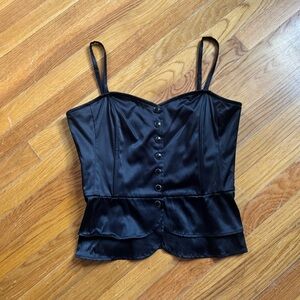 H&M Black Satin Camisole Top